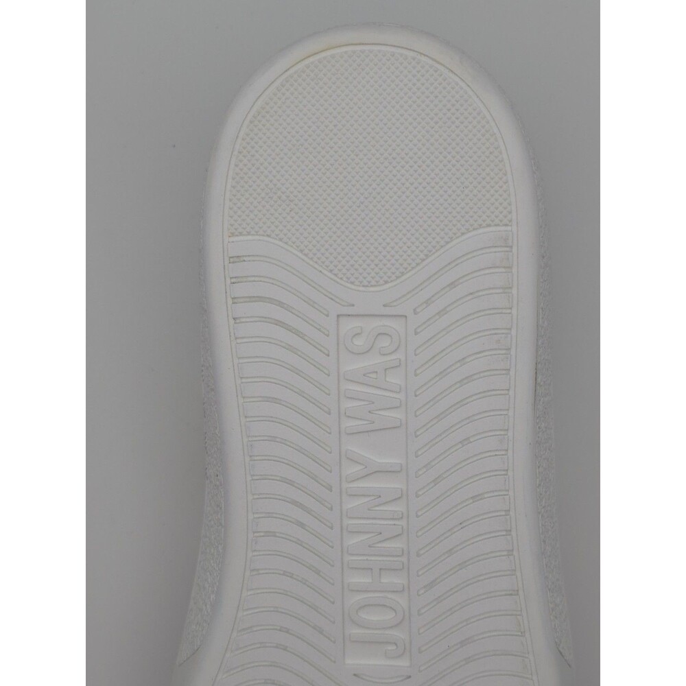 JOHNNY WAS Maisie White Leather Tropical Tiger Embroidered Sneakers ~ Womens 7.5 - Picture 9 of 13